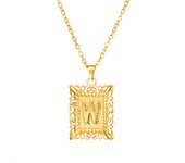 Gold Color 26 Alphabet Necklace For Women Men Stainless Steel Initial Letter Clavicle Chain Choker Birthday Party Jewelry Gifts
