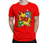 70s 80s Arcade Game Bubble Bobble T-Shirt Men 100% Cotton Short Summer Sleeve Casual Plus Size Shirt Adults Fashion Streetwear