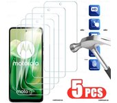 5Pc Premium Glass For Motorola Moto G24 Power G04 G04s G14 4G G34 G54 G84 5G Tempered Glass Full Cover Screen Protector HD Film