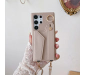 Wrist Strap Crossboby Phone Case for Samsung Galaxy S25 S24 S22Ultra Plus S23FE A15 A25 A35 A55 A24 A34 A54 A14 With Card Holder