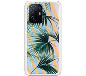 Funda compatible con Xiaomi Mi 11T (5G)   / 11T Pro (5G)  - Hojas palmera rayas diagonales