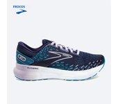 BROOKS Glycerin 20 Running Shoes Light Blue Peacoat Nightlife Men Women Long-Distance Road Sport Training Casual Sneakers