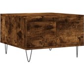 vidaXL Mesa de centro madera contrachapada 55x55x36,5 cm Blanco, Negro, Blanco brillante Mesita de Salón o Comedor o Auxiliar Mesa de Café Meuble Salón