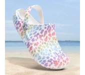 Women's fashionable tie-dye patterned clogs, lightweight two-wear garden clogs, non-slip and versatile summer beach slippers