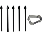 5Pcs Touch Stylus Tips Nibs With Metal Clip For Samsung Galaxy Note 20 10 Tab S6 Lite T860 T865 S7 / S8 Series S Pen Accessories