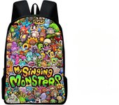 My Singing Monsters Monster Concert Print Children's Two-piece Backpack Pencil Case Anime Cartoon School Bag Sports Mochila