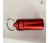 Key holder Aluminum Waterproof Pill Shaped Box Bottle Holder Container Keychain medicine Keyring keychain box Hot Selling
