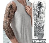 Large Full Arm Sleeve Tribal Totem Waterproof Temporary Tattoo Sticker Skull Totem Bird Wolf Tiger Fake Tatoo Body Art Men Women