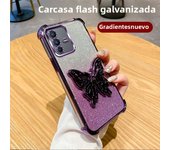 Luxury Glitter Butterfly Holder Phone Case for Vivo V40 Lite V29 V27 V25 23 Pro TPU Plating Shockproof Protector Back Soft Cover