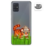 Tumundosmartphone Funda Gel Transparente para Samsung Galaxy A51 diseño Tigre Dibujos