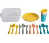 LILI HOME SET PICNIC GOURMET – 4 SERVICIOS | 25 PZAS. | 4 L ideal para disfrutar al aire libre con familia y amigos. Con materiales resistentes y reutilizables. Perfecto para camping, excursiones, playa o reuniones en el jardín.