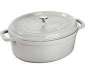 Staub Oval Cast Iron Pot - 3.2 ltr, White Truffle