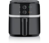 SEVERIN Freidora de aire caliente con Temperatura regulable de 80 a 200 °C, freidora eléctrica para freír sin grasa, innovador horno freidora para freír de forma saludable, negro, FR 2452