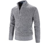 Autumn Winter Men's Sweatshirt Warm Pullover Solid Color Half Zipper Casual Sweater Fleece Long Sleeve Men's Sweatshirts Top