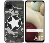 Tumundosmartphone Funda Gel Tpu para Samsung Galaxy A12 / M12 diseño Camuflaje 02 Dibujos