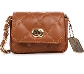 Firenze Artegiani. Ancarano mini bolso bandolera mujer. Piel auténtica acabado Sauvage acolchado. Vera Pelle Italiana.