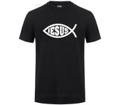 Jesus Fish Christ Printing T-Shirt For Man Woman Christian Jesus Faith Inspirational Fashion Brand T Shirts T-shirt Men Clothing
