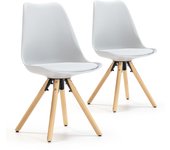 VS Venta-Stock - Pack de 2 sillas de comedor modelo Jeff en color gris