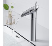 Grifo de baño, Grifo de baño de cascada Grifo monomando para lavabo Grifo mezclador de baño monomando retro cromado, Grifo de lavabo de encimera de latón Grifo de lavabo de mano Grifo de lavabo
