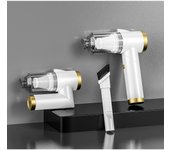 Aspiradora de mano inalámbrica, succión Fuerte de 9000 Pa, mini vacuum cleaner portátil plegable de 90 °, aspiradora de mano recargable y Ligera con Luz LED para Limpieza Automóvil/hogar y