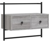 vidaXL Mueble TV de pared madera ingeniería 60,5x30x51 cm, Mueble de Salon, Mueble TV, Mueble TV salon, Mesa de TV, Mueble tele