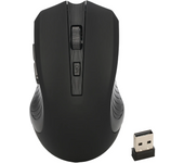 Ratón óptico ergonómico para ordenador portátil y Pc, Ratón inalámbrico, 2,4G, 1600DPI, sensación cómoda en la mano, mouse ergonómico de computadora de 2.4 GHz con botones de retroceso y adelante, DPI de 3 niveles, 6 botones, negro