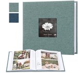 1Set Linen Cloth Cover Album 6-inch Interleaf Type Photo Storage Album 200/300pcs Writable Collection of Children Growth Photos