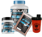 PACK MUSCLEFIT ISOLATE 2kg + Creatina 300g + Harina de Avena 1kg + Shaker (regalo)│MUSCLECULT│Mas musculos