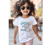 Unicorn Birthday Shirt 1-9 Birthday T-Shirt Wild Tee Girls Party T Shirt Unicorn Theme Clothes Kids Gifts Fashion Tops Tshirt