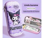 Sanrio Kulomi 3D pencil case for elementary school students with high aesthetic appeal large capacity pencil case cartoon design