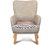 Sillón Infantil Mini Sofá para Niños de +3 Años con Asiento Acolchado Reposabrazos y Estructura de Madera