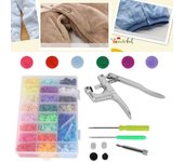 Botella a presión de plástico de Resina para hacer uno mismo - RUI - Juego de 360 piezas de 12 mm - 24 Colores-1.2 cm/0,47 pulgadas