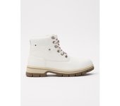 Botas estilo montaña con suela de plataforma de goma, cierre de cordones y cuello acolchado con pelo en su interior INSIDE