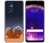 Funda Silicona Transparente para Oppo Find X5 Lite 5G diseño Bufalo Dibujos