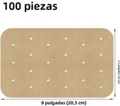 100Pcs Air Fryer Paper Disposable Non-Stick Kitchen Baking Oil-proof Paper Micro-wave Barbecue Oven Fryer Papers Steamer Paper