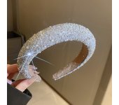 Luxury Inlaid Rhinestone HairBands for Women Korean Fashion Hair Pressure Headband Small Pearl Wedding Hair Jewelry