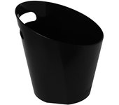 MONOUSO | Cubitera Reutilizable Durable PP 7/8 botellas Negra (1 Ud)