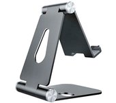Aisens soporte de sobremesa tamaño m ajustable (2 pivotes) para movil / tablet - color gris