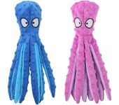 Juguetes de peluche arrugados sin relleno para perros durante la dentición de cachorros, juguetes interactivos duraderos para masticar para perros pequeños y medianos que entrenan y reducen el aburrimiento, paquete de 2