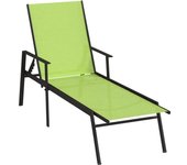vidaXL Tumbona de acero y tela textilene Negro, Gris, Crema Sillas de Exterior Ideal para jardín, playa, piscina, terraza Tumbona Piscina Tumbonas Playa Tumbonas Jardín Exterior