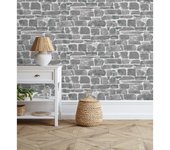 Muestra DIN A4 de Papel pintado vinílico lavable imitación muro efecto piedra caliza con textura - Lawton Street 421623 de GAULAN