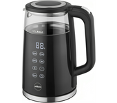 ELDOM Kettle NEVO, 2200 W, 1,7 L, control de temperatura, plástico + vidrio