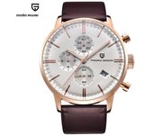 PAGANI DESIGN Top Brand Leather Sports Men's Quartz Watch Men's Automatic Date Watch Waterproof Chronograph VK67 Reloj Hombre
