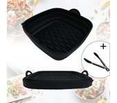 Bandeja de Silicona Airfryer - 20,5CM - Cuadrada - XL - XXL - Accesorios - Plegable - Papel de horno - Cesta