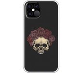 Funda compatible con iPhone 12 - 12 Pro - tatoo calavera mexicana dotwork