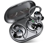 Auriculares inalámbricos deportivos Q38, auriculares inalámbricos 5.3 de 2024, auriculares estéreo con controlador de 14.2 mm, auriculares de 48 horas con ganchos para las orejas, micrófono con reducción de ruido, auriculares intrauditivos