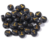 100-500PCS Acrylic Black Gold Color A-Z 26 Letter Beads Round Shape Alphabe Beads for Jewelry Making DIY Bracelet Accessories