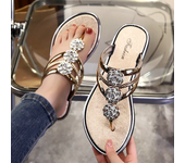 New Rhinestone Flip-flops Female Seaside Lightweight Casual Beach Shoes Non-slip Comfort Flat Sandals Sapatos Femininos