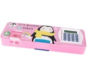 Double Layer Multi-Function Pencil Case Students Pencil Box With Calculator/Pencil Sharpener Large Capacity Stationery Box