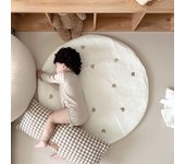 SPEIRA 1 Uds. Lindo Tapete Redondo para gateo, Tapete de juego para Bebe atado con Oso, Tapete para dormir de Algodón para Bebe, alfubra de colchón